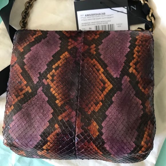 Lanvin Pop Happy Mini Python Crossbody Bag NWT - Picture 3 of 8